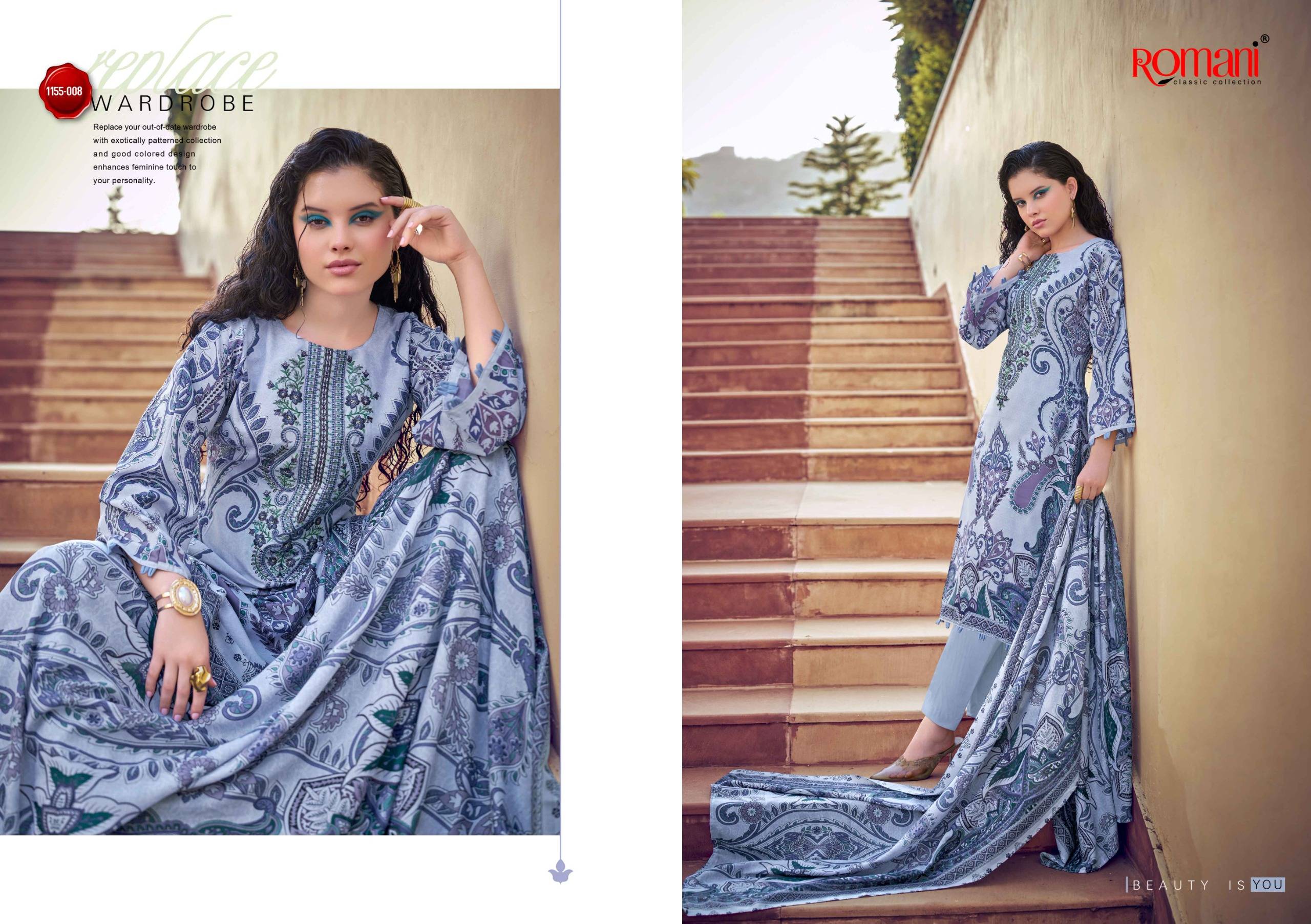 NEEDLE WONDER VOL 14 By Romani 001 To 008 Series Beautiful Pakistani Suits Wear Pure Cotton Dresses At Wholesale Price
